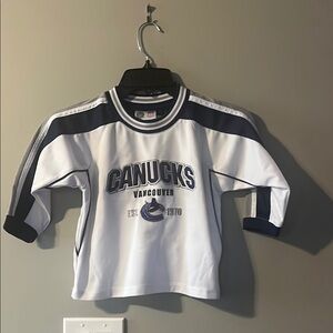 Canucks Kids White and Blue Shirt